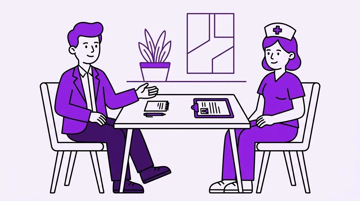 nurse in job interview