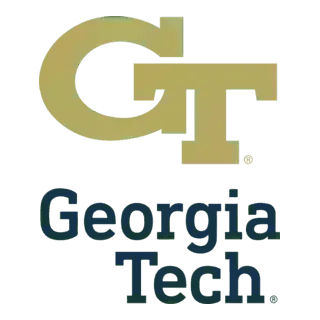 The image features the Georgia Tech logo, showcasing the prominent gold "GT" emblem above the bold navy blue text reading "Georgia Tech," highlighting a recognizable representation of the educational institution.