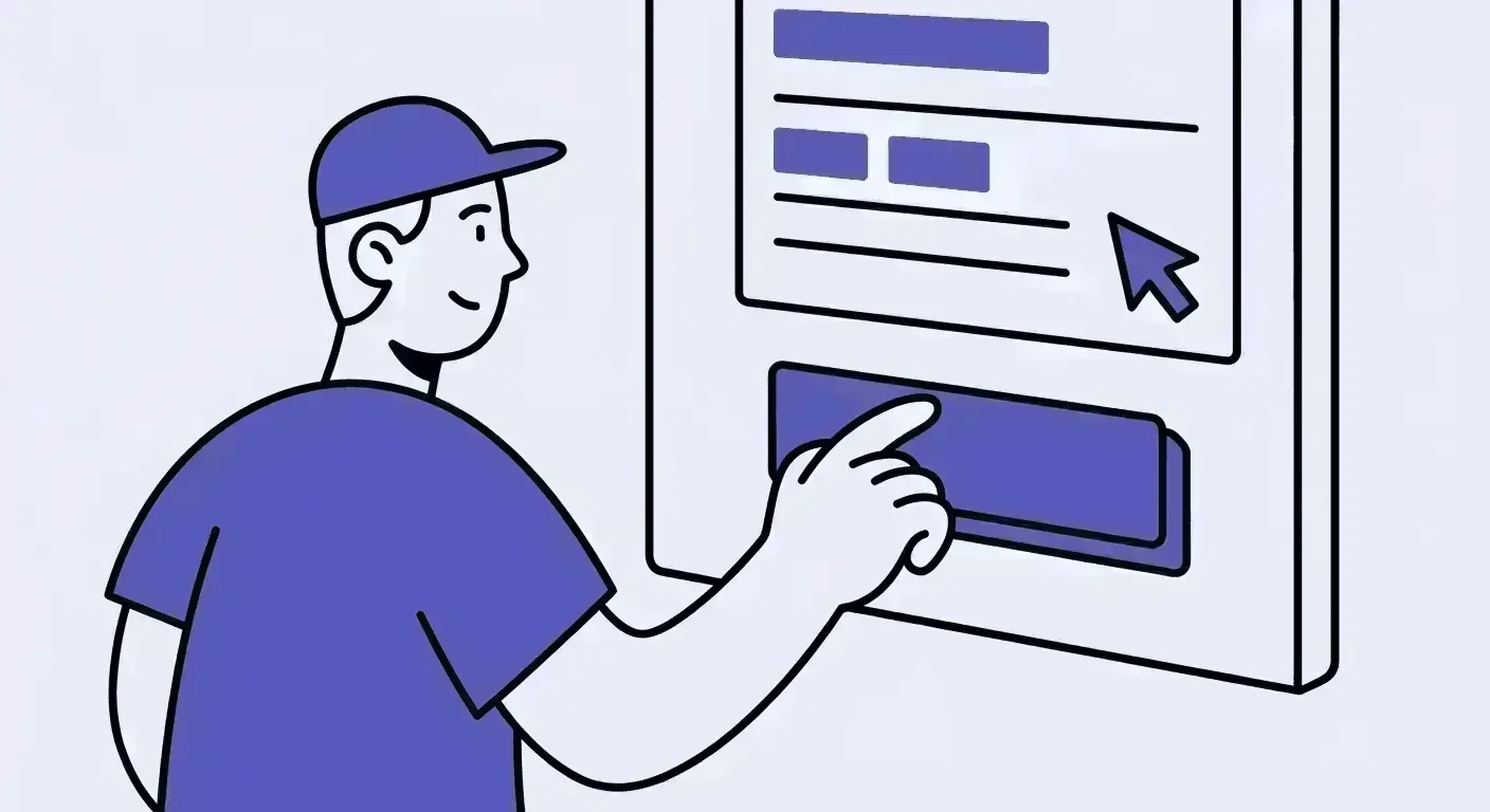 person clicking submit button on job application form