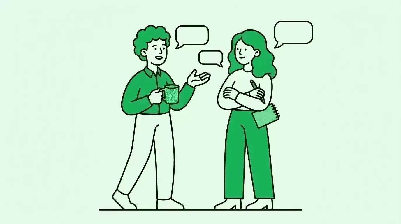 two people having a conversation