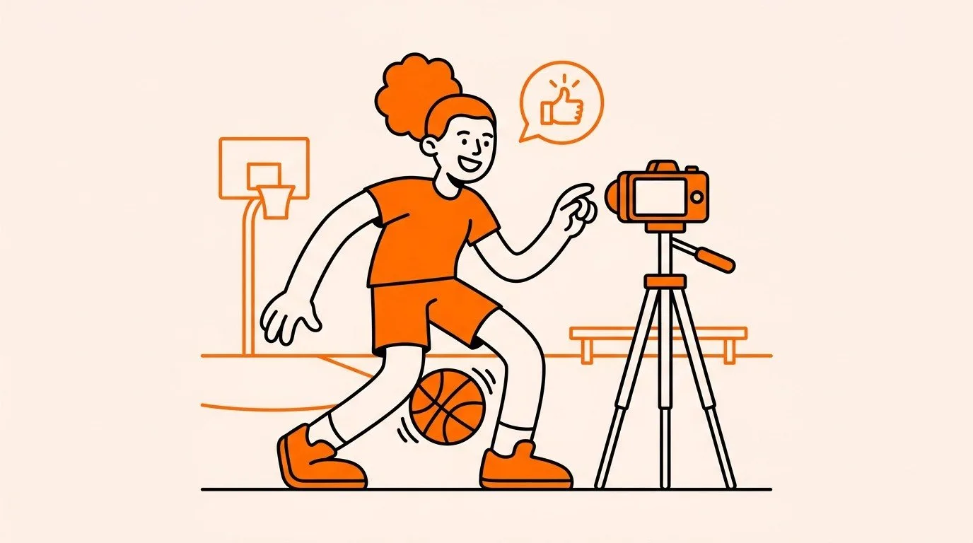 someone recording a video showing off their skills